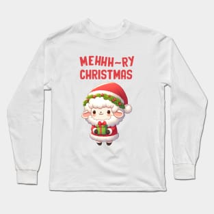 Mehhh Ry Christmas Cute Sheep Long Sleeve T-Shirt